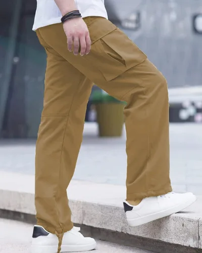 Vista 3 de LYRXXX Pantalones cargo casuales para hombre, pantalones de senderismo, pantalones de entrenamiento para hombre