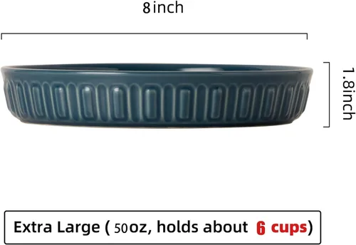 Vista 2 de Fun Elements Cuencos Poco Profundos para Perros, Plato de Comida para Perros de Cerámica de 8", para Razas Pequeñas y Medianas, Antideslizante
