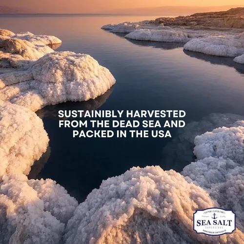 Vista 7 de Sea Salt Superstore Sal natural del Mar Muerto para remojar, sales minerales de grano grueso de Israel, que apoyan la relajación muscular