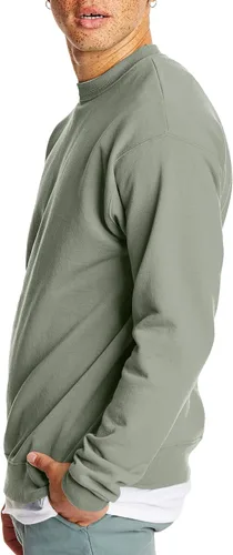 Vista 3 de Hanes EcoSmart - Sudadera de vellón de mezcla de algodón, sudadera de cuello redondo para hombre