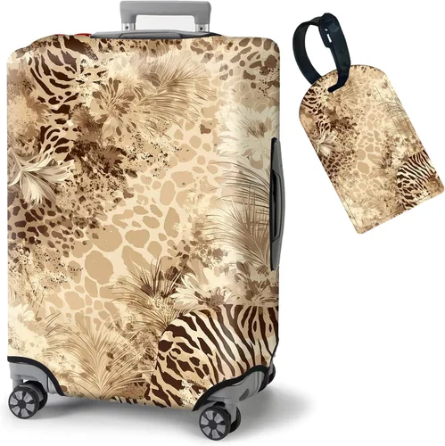 Vista 11 de FUYOCWE Fundas de equipaje para maleta, aprobadas por la TSA, protector elástico lavable para maleta, se adapta a accesorios de viaje de 19 a 32
