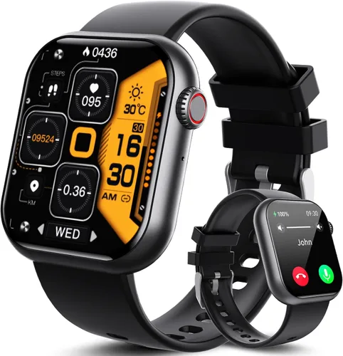 Vista 9 de Reloj inteligente para hombres y mujeres (marcado/respuesta de llamadas), rastreador de actividad con monitor de frecuencia cardíaca/sueño, 100