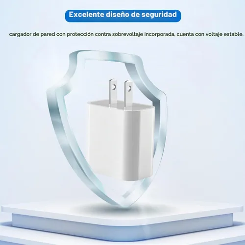 Vista 5 de Cargador de iPhone de 10 pies, bloque de carga rápida iPhone 14, cable USB C a Lightning de carga rápida de 10 pies y bloque de cargador de pared