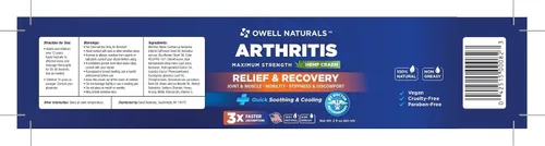 Vista 9 de Owell Naturals Crema para articulaciones y músculos, penetración profunda, alivio y recuperación de máxima fuerza para articulaciones y músculos