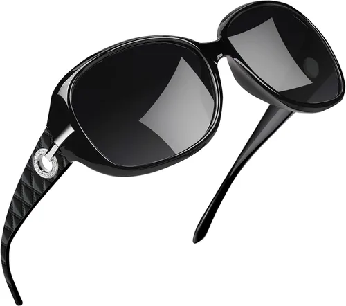 Vista 36 de Joopin Oversized Rectangle Sunglasses UV400 Protection Shades for Women Negro