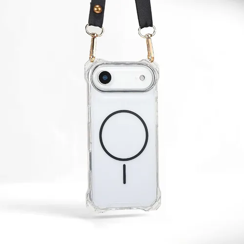 Vista 47 de Funda magnética para iPhone 13 Pro Max, con marco suave magnético transparente, parte trasera de PC, cubierta protectora contra golpes con cordón