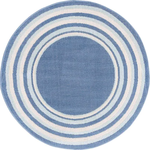 Vista 9 de Unique Loom Lotus Collection - Alfombra de área - Guyana (2' x 3' 1" Rectángulo, Azul/Azul Claro)