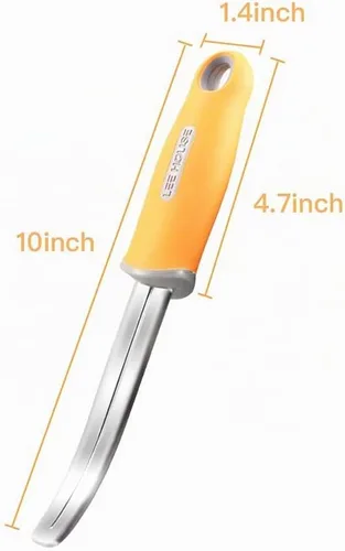 Vista 2 de Cuchillo removedor de carne de coco BAMI-LEE House, herramienta para coco, herramienta de extracción de carne de coco con mango de silicona
