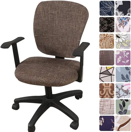 Vista 34 de Melaluxe - Funda para silla de oficina de computadora, funda universal protectora y elástica, cubierta elástica para silla giratoria