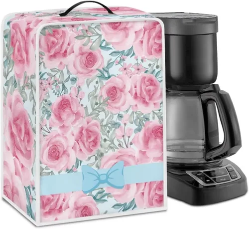 Vista 35 de Cubiertas para máquina de café con mango superior, resistentes a las manchas, para mezclador, compatible con la mayoría de cafeteras