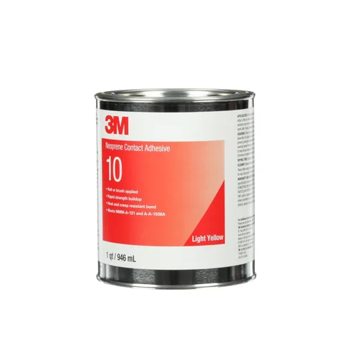Vista 2 de 3M Adhesivo de contacto de neopreno 10, amarillo claro, lata de 1 cuarto de galón