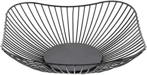 Vista 8 de Cesta de Frutas de Alambre de Metal, Cuenco Negro para Frutas y Verduras para Encimera de Cocina, Cesta Redonda de Almacenamiento de Productos