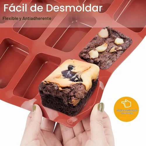 Vista 5 de JOERSH Mini molde de silicona para pan (2 unidades) 12 cavidades, moldes antiadherentes de silicona para hornear para pan, pasteles, pan de maíz