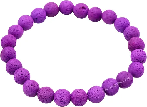 Vista 580 de Amazing Gemstone Crystal Bracelet for Women Men's Gifts - Protection Healing Crystal Bracelet - 8mm Gemstone Beaded Stretchable Bracelet Pulseras