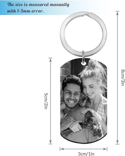 Vista 4 de PIKVIK Llavero personalizado, llavero personalizado con imagen, llavero de foto, llavero personalizable, llavero personalizado para novio, regalos