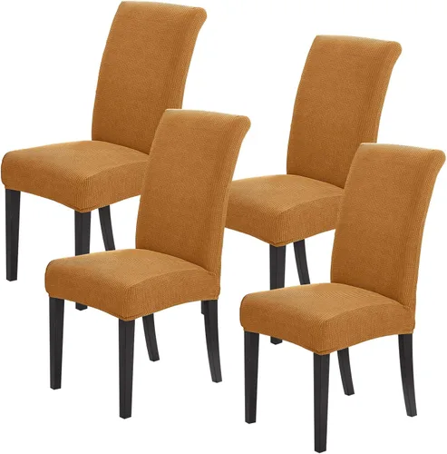 Vista 51 de Joccun - Juego de 2 fundas para sillas de comedor, fundas elásticas para sillas de comedor, fundas de asiento para sillas de comedor, funda de Negro
