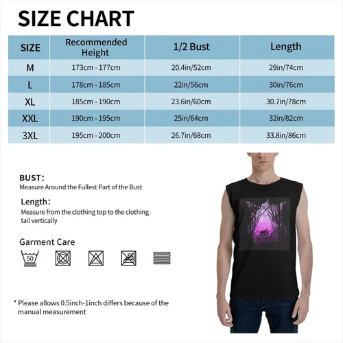 Vista 7 de DPFHL Gengar Logo Tank Tops Man's Muscle T-Shirt Sleeveless Tank Tops