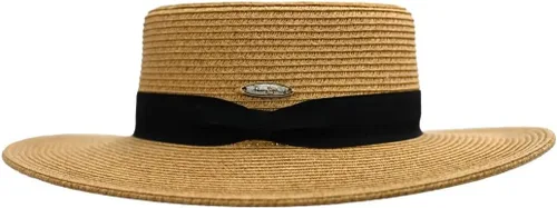 Vista 15 de Panama Jack Sombreros de sol para mujer - Pajita trenzada de papel, estilos surtidos Visera solar enrollable natural