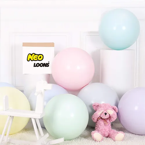 Vista 4 de Globos gigantes de látex de 36 pulgadas, globos de arcoíris lavanda pastel de Neo LOONS para cumpleaños, bodas, recepciones, festivales, decoración