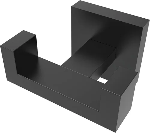 Vista 10 de Ruacq Ganchos para toallas para baños, ganchos cuadrados de acero inoxidable resistentes, colgador de toallas montado en la pared para bata