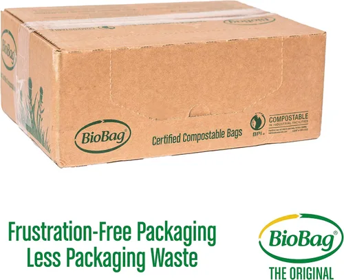 Vista 4 de BioBag (USA) The Original Compostable Bag, 39 galones, 120 unidades, bolsas de basura compostables 100% certificadas para residuos de alimentos