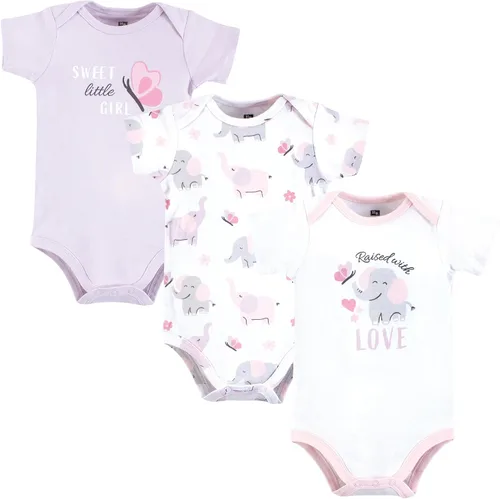 Vista 152 de Hudson Baby baby-girls Cotton Bodysuits 3-pack