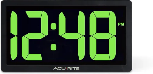 Vista 8 de AcuRite 75114M Reloj digital LED de 10 pulgadas con atenuación automática de brillo, blanco