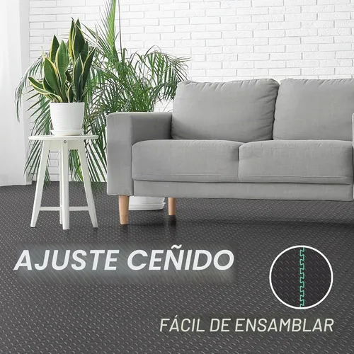 Vista 5 de Yes4All Alfombrillas Entrelazadas de EVA, Baldosas de Suelo tipo Rompecabezas, Acolchado de Suelo de Espuma con Borde para Muebles, Espacio del Negro
