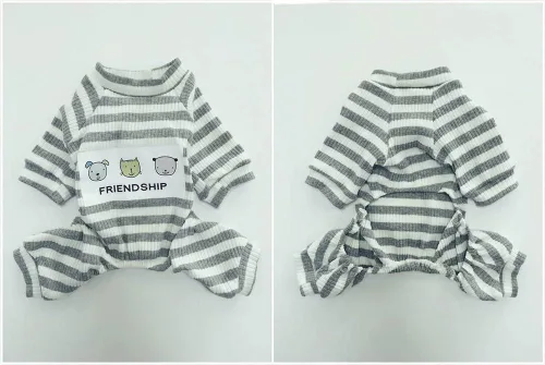 Vista 4 de Ropa de perro de EastCities para perros pequeños y cachorros (conjunto de pijama), s, gris