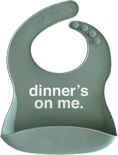 Vista 13 de Denver James Baberos de alimentación de silicona Apto para lavavajillas. Resistente al agua. Ajustable. Comida Abcdef.