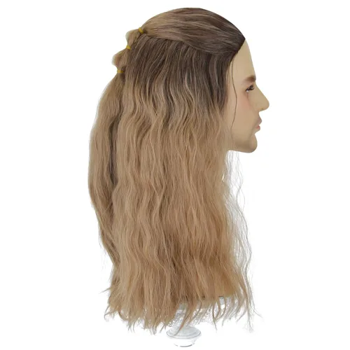 Vista 4 de Fat Thor - Peluca de amor y trueno para adultos, peluca larga y rizada para hombre, resistente al calor, pelucas para adultos, Halloween, fiestas