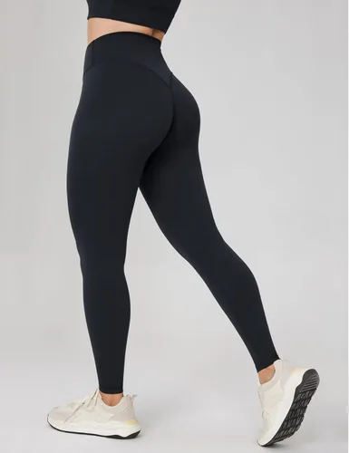 Vista 2 de UNISSU Leggings de entrenamiento de cintura alta sin costura frontal para mujer, pantalones de yoga suaves para gimnasio, mallas atléticas - 25