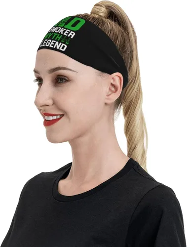 Vista 6 de Dad The Smoker The Myth The Legend Headband for Men Women Sports Sweatband for Fitness Exercise Moisture Wicking Running Yoga Hairbands