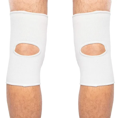 Vista 9 de Rodilleras protectoras para voleibol blanco, amortiguadoras suaves para niñas o niños (junior, blanco)