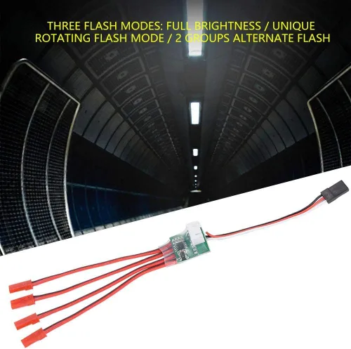 Vista 8 de Dilwe Controlador de tira de luz LED de barra de luz LED para avión de control remoto (3S)