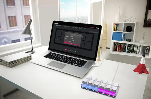 Vista 6 de Newhui 12 Teclas Teclado Mecánico para Juegos de Una Sola Mano, Teclado OSU USB-C con Cable, Teclado Programable e Intercambiable en Caliente.