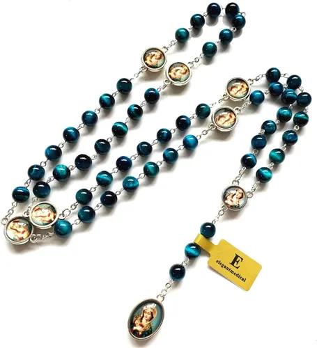 Vista 5 de elegantmedical Collar con rosario católico de SIETE 7 SORROWS MARY