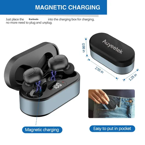 Vista 3 de Audífonos digitales con reducción de ruido avanzada y control de volumen ajustable, recargables y personalizables para una amplificación de sonido