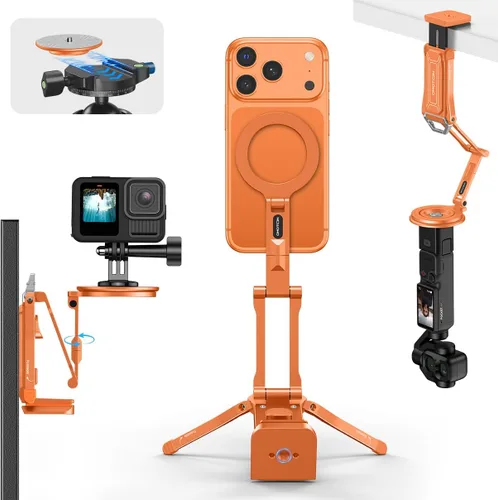 Vista 10 de OMOTON TP02-Ultra Multi-Device Camera & Phone Mount with 1/4" Adapter Black