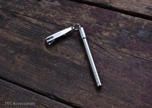 Vista 5 de TEC Accessories PicoPen - Minibolígrafo de acero inoxidable con llavero magnético
