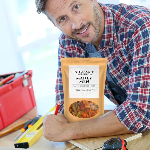 Vista 5 de Kepperton Mezcla gourmet de frutos secos para hombres varoniles, ideas de regalo de aperitivos para papá, regalo divertido para papá de hija a papá