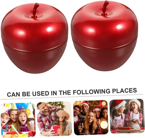 Vista 5 de 10 unidades de latas de manzana para dulces, tarros de almacenamiento con tapas, recipientes de alimentos con tapas, contenedor con tapa