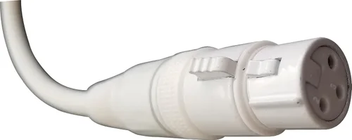 Vista 3 de Audio2000'S E80103 - Cable XLR de 3 pies, hembra a XLR macho, color blanco, de audio/parche/escenario/grabación/micrófono (un cable de 3 pies)