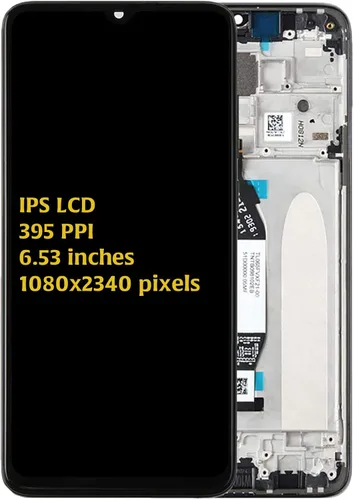 Vista 2 de A-MIND Para XiaoMi Redmi Note 8 Pro 6.53 "Digitalizador de pantalla táctil LCD Kit de reemplazo de ensamblaje, con protector de negro con marco