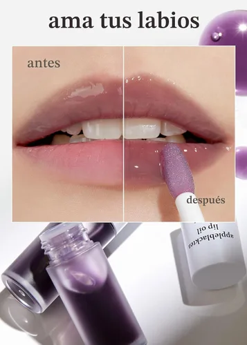 Vista 4 de NOONI Aceite labial vegano coreano – Té de manzana, 0.12 onzas líquidas + aceite de labios coreano – Appleginseng, paquete de 0.12 onzas líquidas