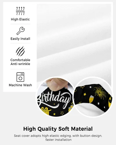 Vista 5 de Fundas para silla de oficina de 2 piezas, fundas elásticas para silla de computadora, fundas universales giratorias para sillas de escritorio