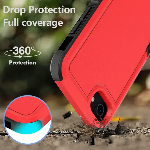 Vista 427 de Jeylly Funda para iPhone SE/Funda para iPhone 5S, Exterior de Plástico Duro que Absorbe Golpes + Interior de Silicona de Goma Defensor contra
