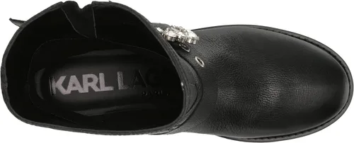 Vista 5 de Karl Lagerfeld Paris Botín Marceau con suela de lengüeta para mujer con botas de combate con detalles de cristal