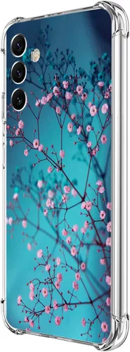 Vista 14 de Funda para Galaxy A54, hermosa protección contra caídas de flores rosas, a prueba de golpes, carcasa protectora de cuerpo completo resistente a
