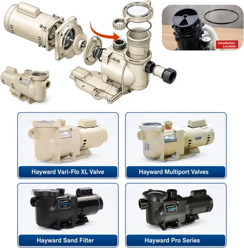 Vista 4 de AppliaFit Cubierta junta tórica compatible con Hayward SPX0714L para válvula SP0714T Vari-Flo XL (paquete de 1)